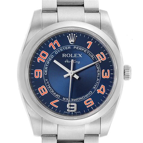 vendo rolex air king blu|rolex air king blue face.